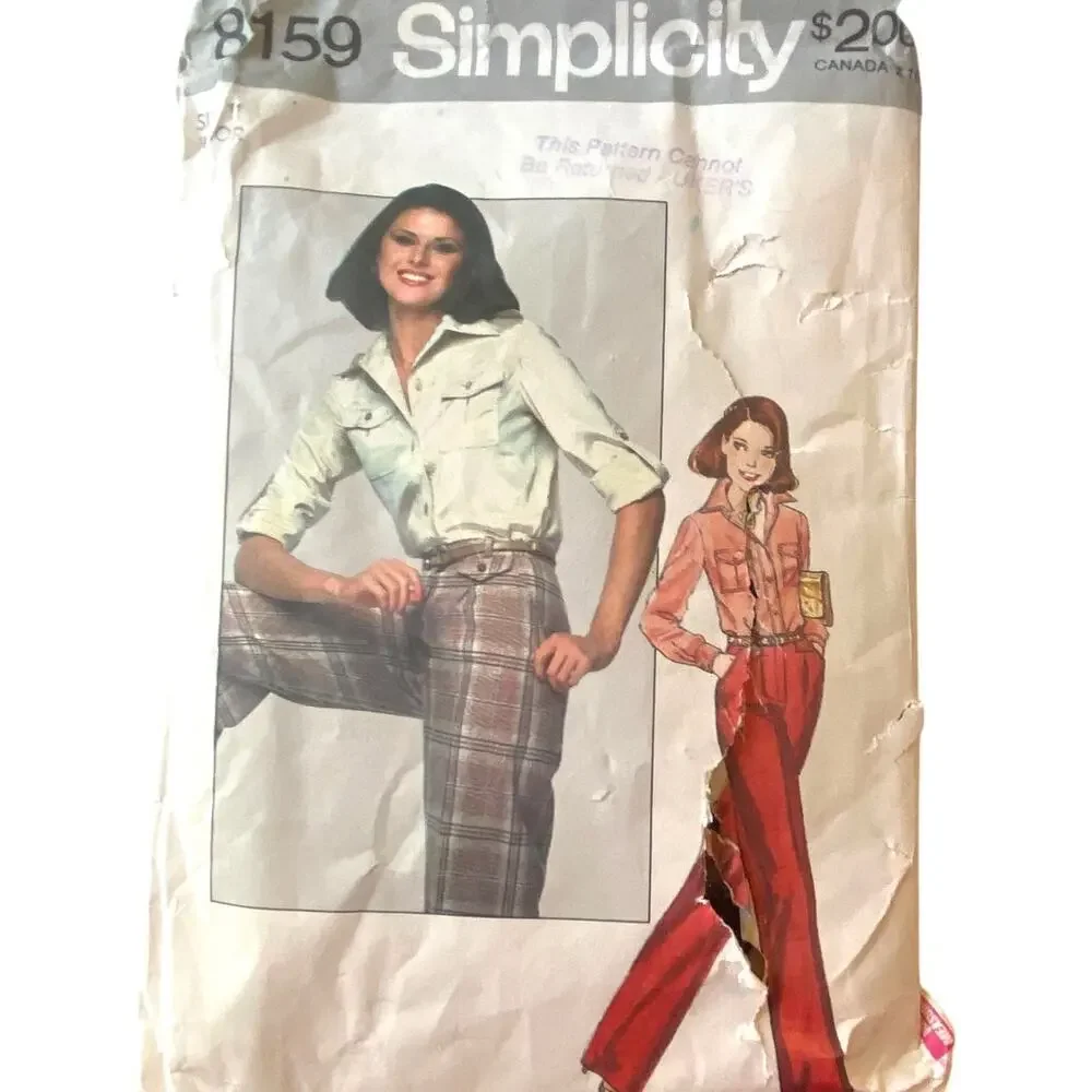 Vtg Simplicity 8159 Pattern Top Pant Junior 11 Comfort Timeless Business Casual